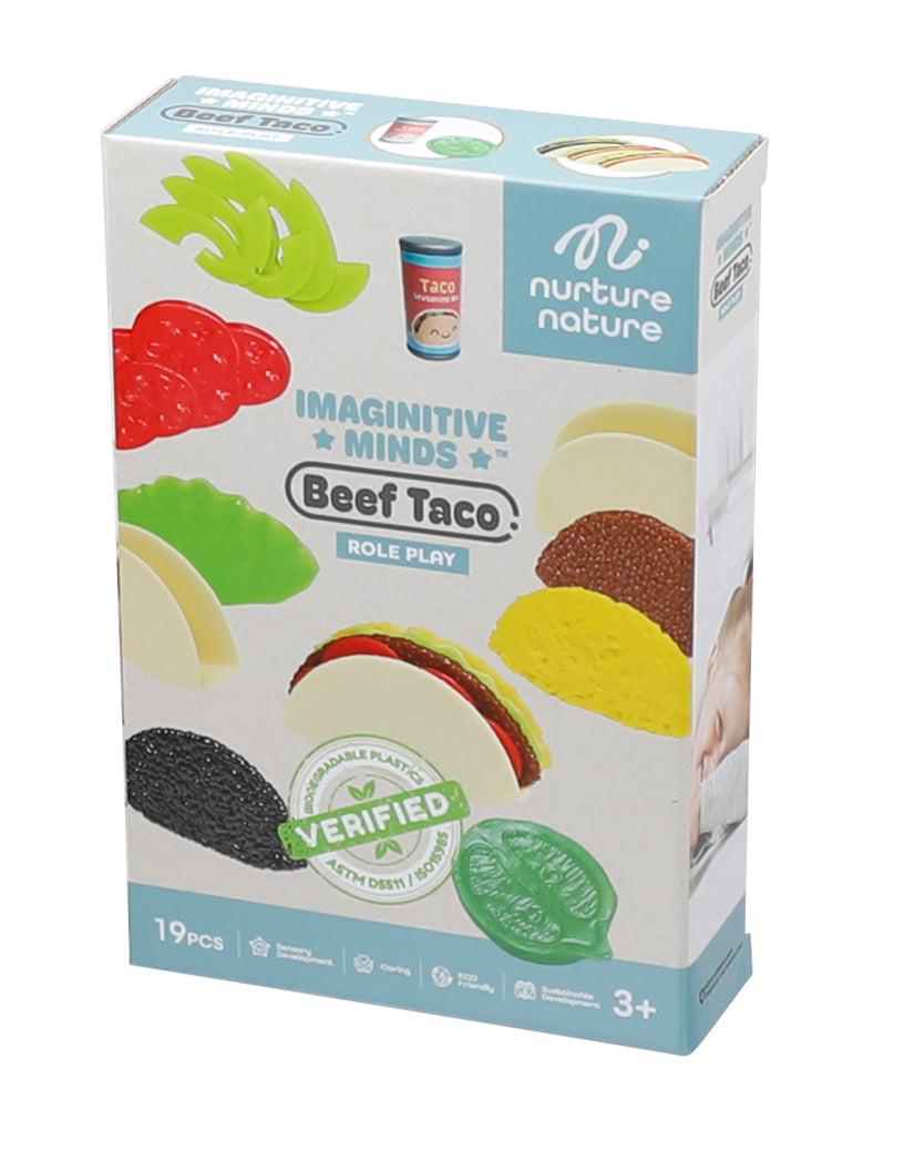 NurtureNature Biodegradable Beef Taco Play Set