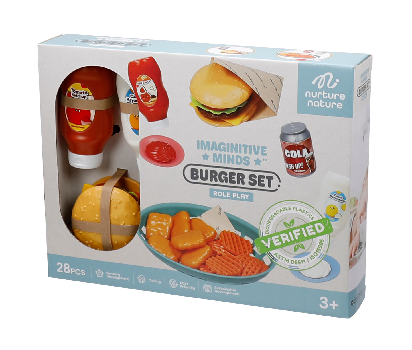 NurtureNature Biodegradable Burger Play Set