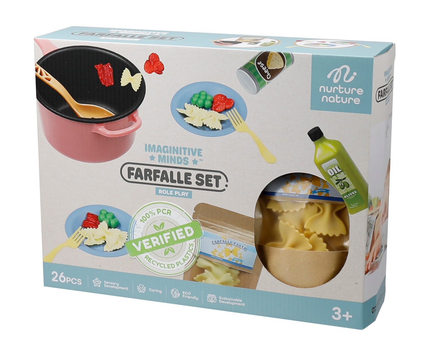 NurtureNature Biodegradable Farrfalle Play Set